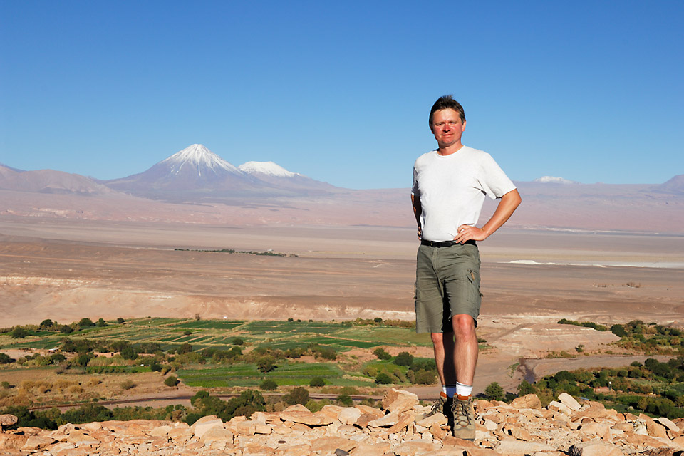 Richard Soberka dans le désert d'Atacama au Chili