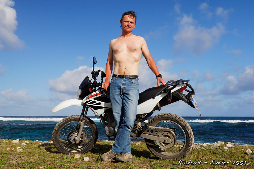 Richard Soberka sur l'île de Marie Galante en janvier 2009