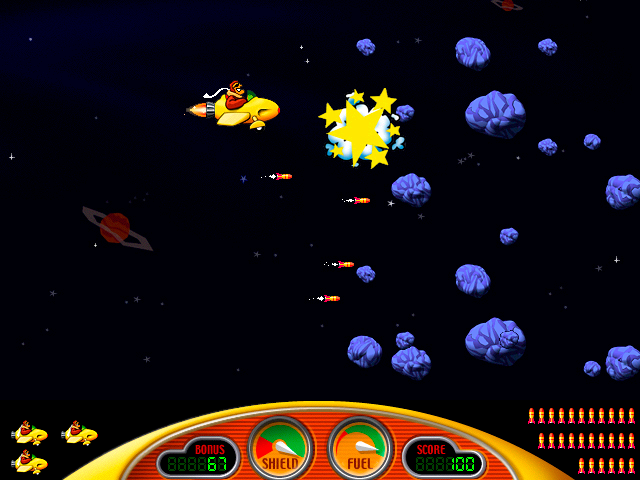 Screenshot of Captain Bumper game at level 1