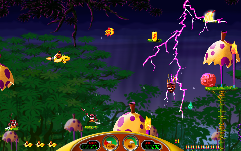 Screenshot of Captain Bumper 2.0 game at level 5 - The Magic Forest