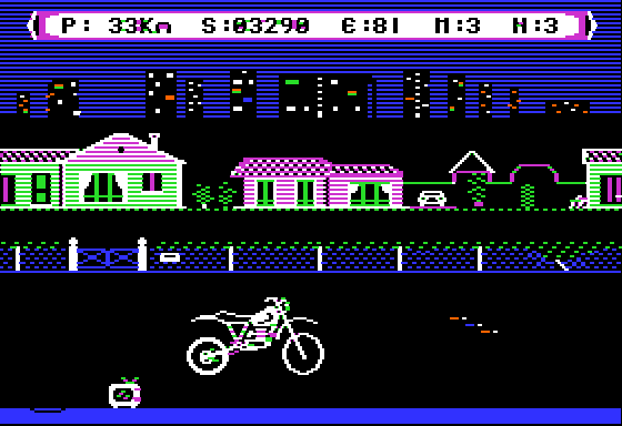 pleins gaz Apple 2 game in action on level 3