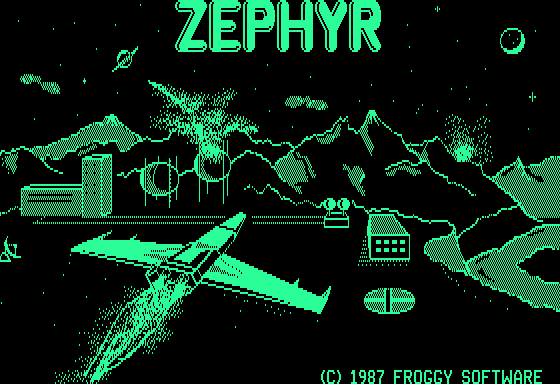 Zephyr game Apple 2 start screen
